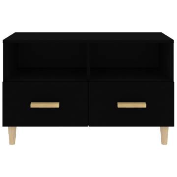 Black TV Cabinet 80x36x50 cm | Stylish Storage Solution