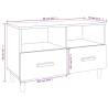 Black TV Cabinet 80x36x50 cm | Stylish Storage Solution