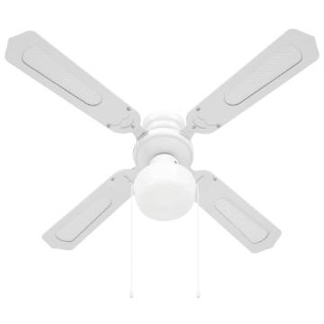 Ceiling Fan with Light 106 cm White - Stylish & Functional