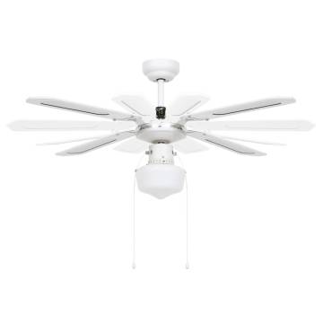 Ceiling Fan with Light 106 cm White - Stylish & Functional