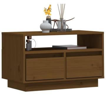 Stylish Honey Brown TV Cabinet - Solid Pine Wood | HipoMarket