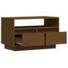 Stylish Honey Brown TV Cabinet - Solid Pine Wood | HipoMarket