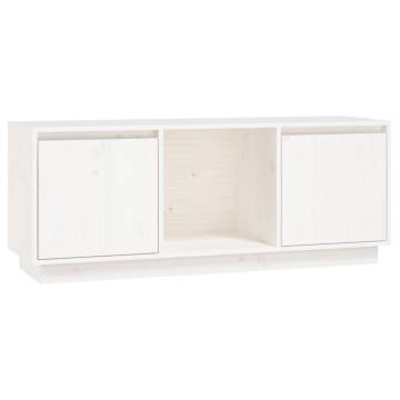 Stylish White Pine TV Cabinet | 110.5x35x44 cm