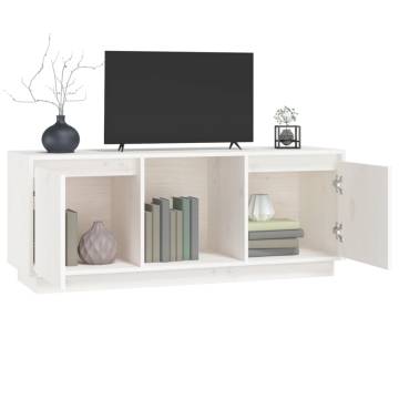 Stylish White Pine TV Cabinet | 110.5x35x44 cm