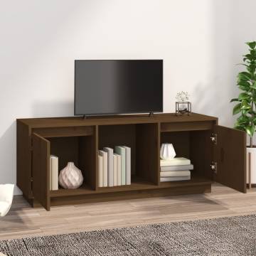 TV Cabinet Honey Brown - Solid Pine Wood | Hipomarket