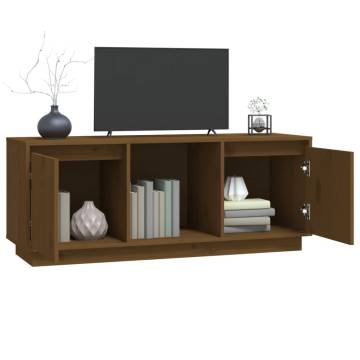 TV Cabinet Honey Brown - Solid Pine Wood | Hipomarket