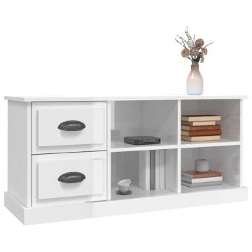 Sleek High Gloss White TV Cabinet - Stylish & Practical