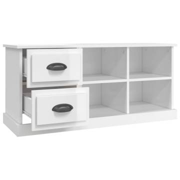 Sleek High Gloss White TV Cabinet - Stylish & Practical