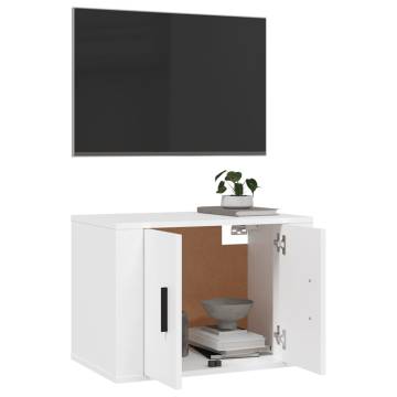 Wall Mounted TV Cabinet White - 57x34.5x40 cm | HipoMarket