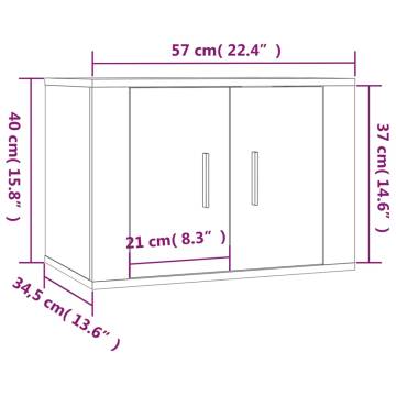 Wall Mounted TV Cabinet White - 57x34.5x40 cm | HipoMarket