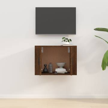 Wall Mounted TV Cabinet Brown Oak | Stylish & Practical Design