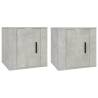 Wall Mounted TV Cabinets 2 pcs in Concrete Grey - Stylish Storage