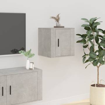 Wall Mounted TV Cabinets 2 pcs in Concrete Grey - Stylish Storage