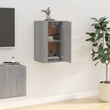 Wall Mounted TV Cabinet Grey Sonoma | Stylish & Practical