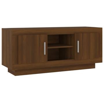 Brown Oak TV Cabinet | Stylish & Practical 102x35x45 cm