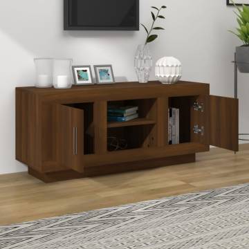 Brown Oak TV Cabinet | Stylish & Practical 102x35x45 cm