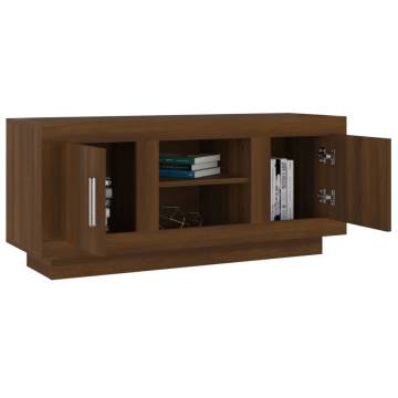 Brown Oak TV Cabinet | Stylish & Practical 102x35x45 cm