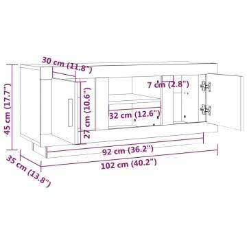 Brown Oak TV Cabinet | Stylish & Practical 102x35x45 cm