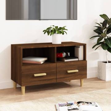 Stylish Brown Oak TV Cabinet - 80x36x50 cm | HipoMarket