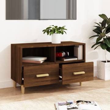 Stylish Brown Oak TV Cabinet - 80x36x50 cm | HipoMarket