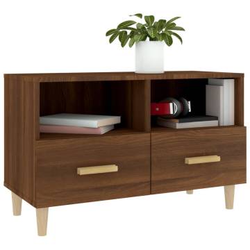 Stylish Brown Oak TV Cabinet - 80x36x50 cm | HipoMarket