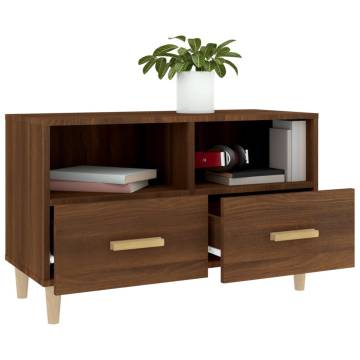 Stylish Brown Oak TV Cabinet - 80x36x50 cm | HipoMarket