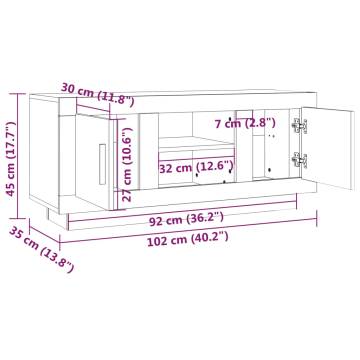 Stylish Smoked Oak TV Cabinet - 102x35x45 cm | HipoMarket