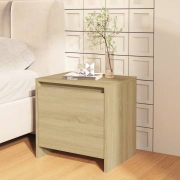 Elegant Sonoma Oak Bedside Cabinet - 45x34x44.5 cm