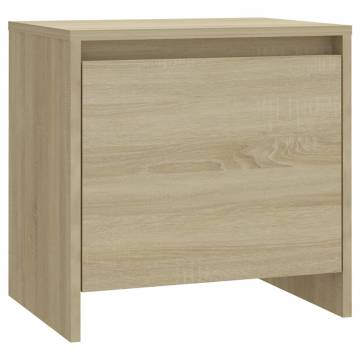 Elegant Sonoma Oak Bedside Cabinet - 45x34x44.5 cm