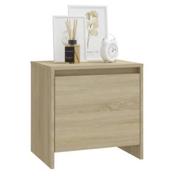 Elegant Sonoma Oak Bedside Cabinet - 45x34x44.5 cm