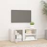 Sturdy High Gloss White TV Cabinet - 80x31.5x36 cm