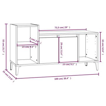 Stylish White TV Cabinet - 100x35x55 cm | Hipomarket