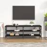 Black TV Cabinet - Industrial Design, 140x40x50 cm