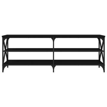 Black TV Cabinet - Industrial Design, 140x40x50 cm