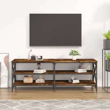 TV Cabinet Smoked Oak - Industrial Design 140x40x50 cm