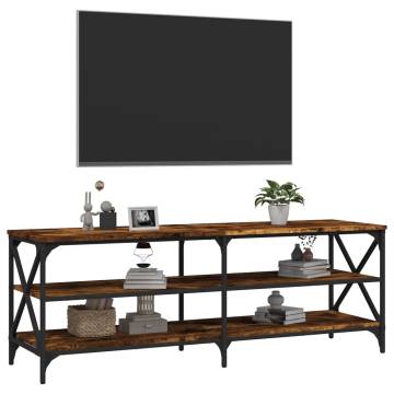 TV Cabinet Smoked Oak - Industrial Design 140x40x50 cm