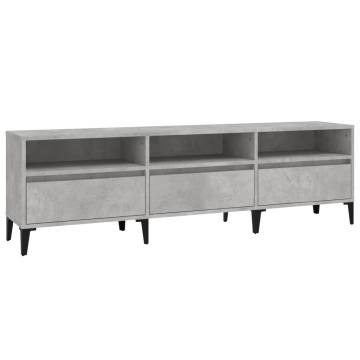 Stylish Concrete Grey TV Cabinet - 150x30x44.5 cm | HipoMarket