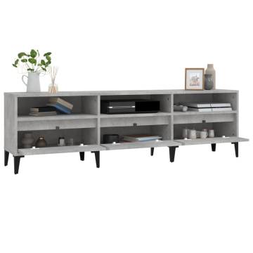 Stylish Concrete Grey TV Cabinet - 150x30x44.5 cm | HipoMarket