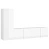 3 Piece High Gloss White TV Cabinet Set | HipoMarket UK