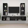 Wall-mounted TV Cabinets 4 pcs High Gloss Black Engineered Wood Colour high gloss black Quantity in Package 4 