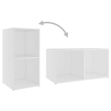 Stylish White TV Cabinets - 2 Piece Set | HipoMarket