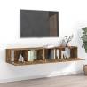 2 Piece TV Cabinet Set Smoked Oak Engineered Wood Colour smoked oak Quantity in Package 2 Width 80/100 cm 