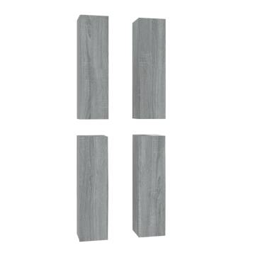 Stylish Grey Sonoma TV Cabinets - 4 pcs | Hipomarket UK