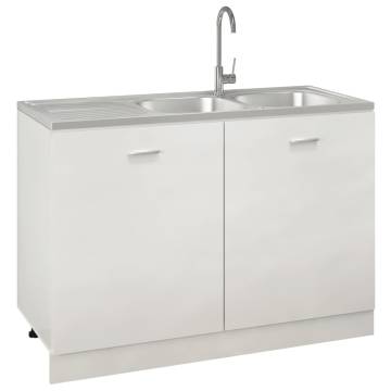 Double Stainless Steel Kitchen Sink - 1200x500 mm | HipoMarket