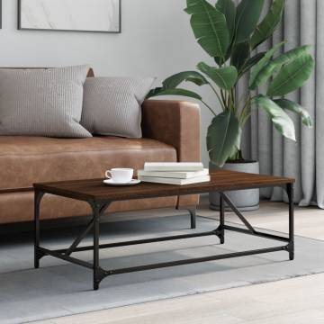 Elegant Brown Oak Coffee Table - 100x50x35 cm | HipoMarket