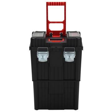 Toolbox Trolley Black and Red - Durable Polypropylene Storage