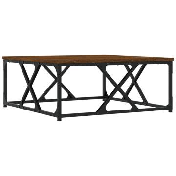 Elegant Brown Oak Coffee Table - 70x70x30 cm | Hipo Market