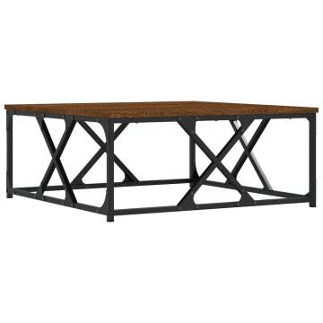 Elegant Brown Oak Coffee Table - 70x70x30 cm | Hipo Market