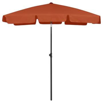 Terracotta Beach Umbrella 180x120 cm - UV Protection