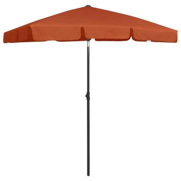 Terracotta Beach Umbrella 180x120 cm - UV Protection